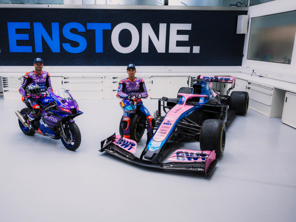 Alpine hosts Pramac Yamaha MotoGP riders at Enstone before Silverstone