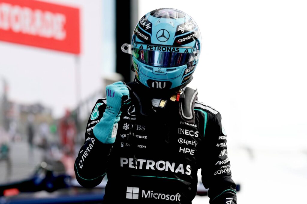 George Russell takes sprint pole for Mercedes at Zandvoort