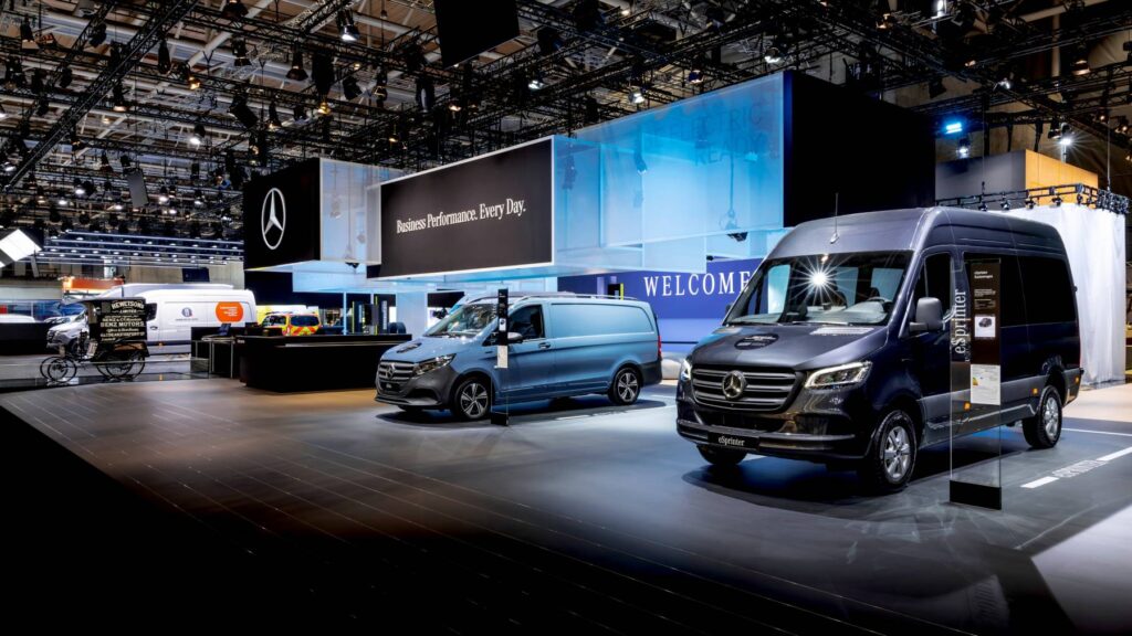 Mercedes-Benz previews future vans with electric VLE and BOuLDER sculpture