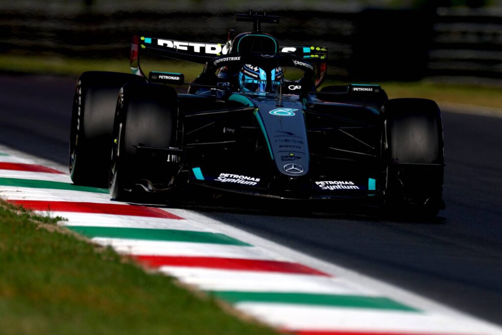 Russell fastest on Friday for Mercedes at Monza