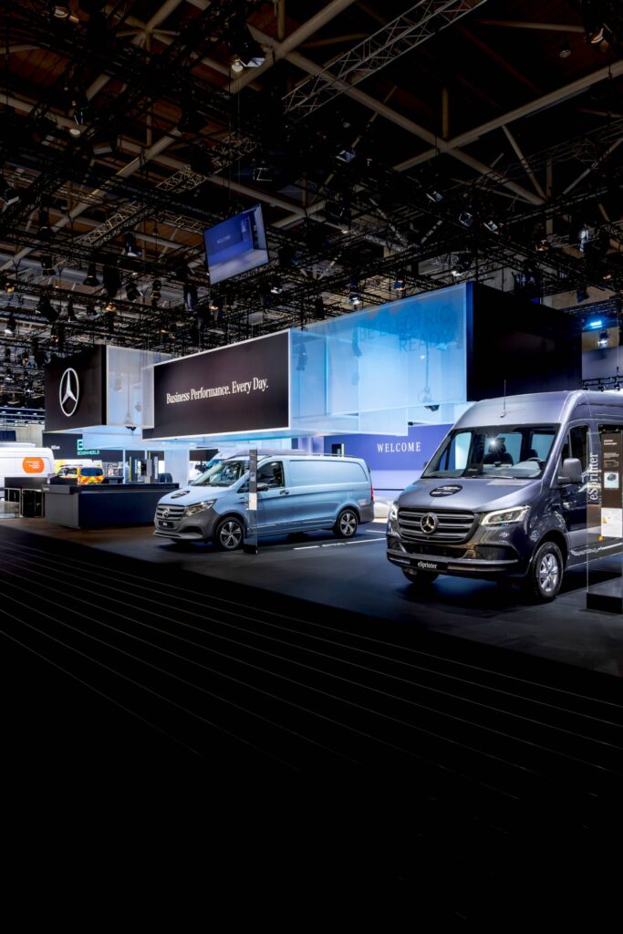 Mercedes-Benz previews future vans with electric VLE and BOuLDER sculpture